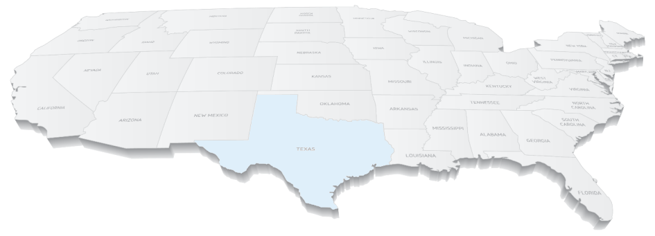 Map of the United States showing where AHI mines Bitcoin